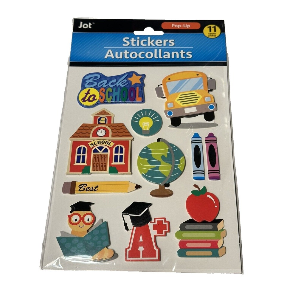 craft stickers autocollants JOT pop up‎ scrap book 11 count